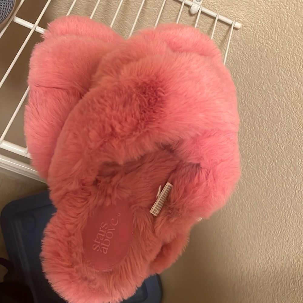 Fuzzy Pink Slippers